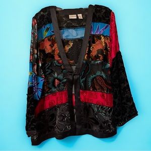 Silk and Velvet Chico’s Kimono